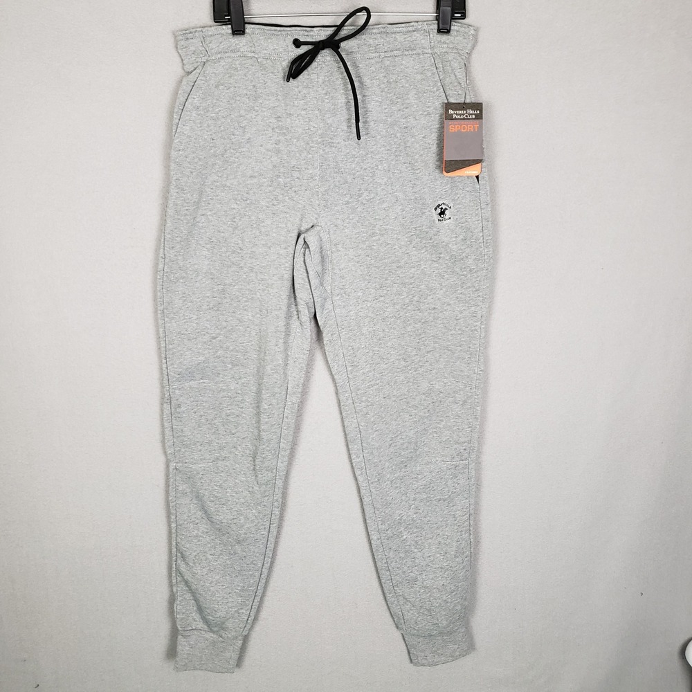 Beverly Hills Polo Club Performance Sport Jogger Pants Gray Sweatpants Men's M